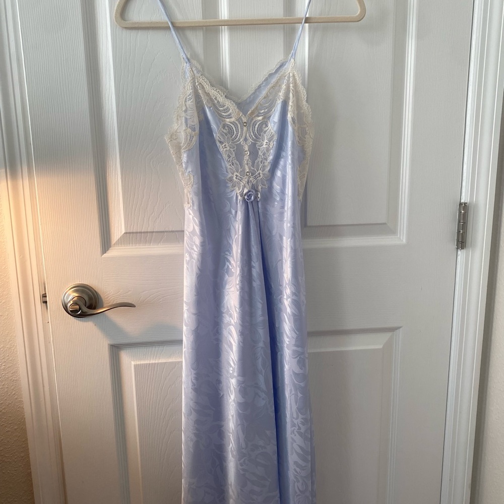 Vintage Dior lingerie slip in periwinkle